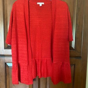 Short sleeve cardigan shrug